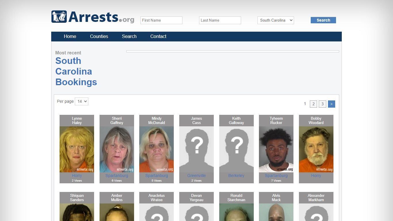 South Carolina Arrests and Inmate Search