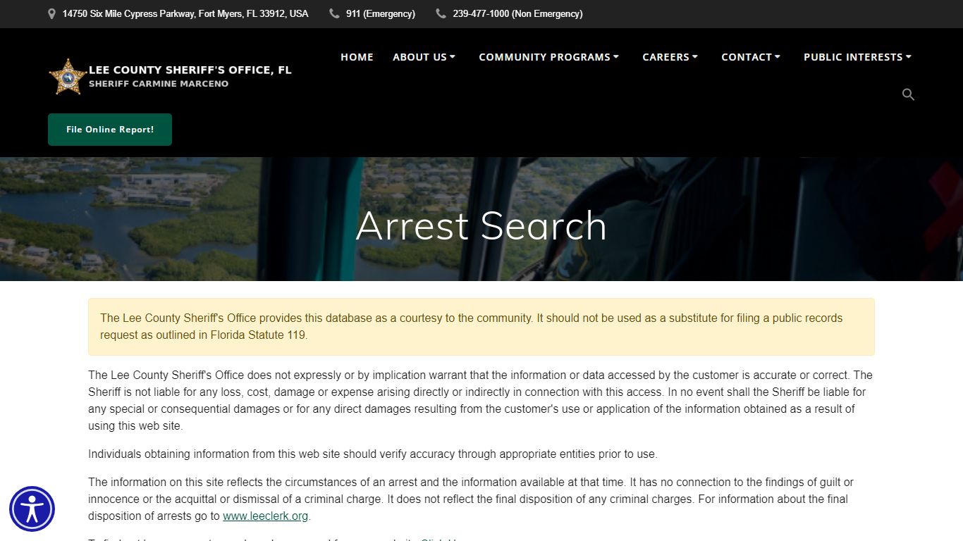 Arrest Search – Lee County Sheriff's Office